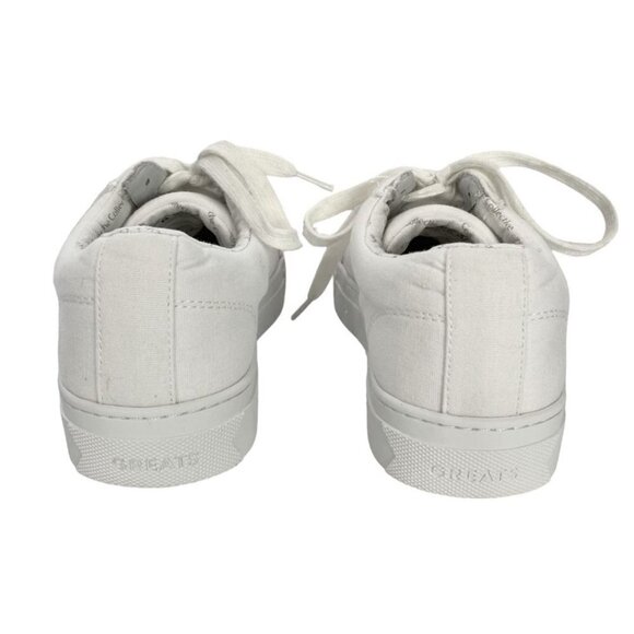 GREATS BROOKLYN WOMEN'S ROYALE TEXTILE WHITE LOW TOP ESPADRILLE - 8 - Picture 3 of 9